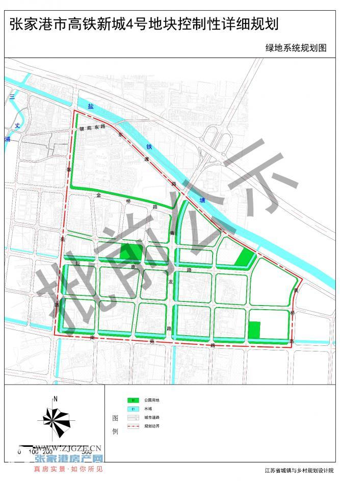 快看张家港高铁新城4号控制性详细规划公示来了面积约185平方公里