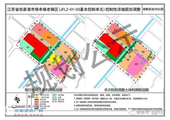 调整面积为2197公顷张家港市锦丰镇老镇区jflz0103基本控制单元控制性