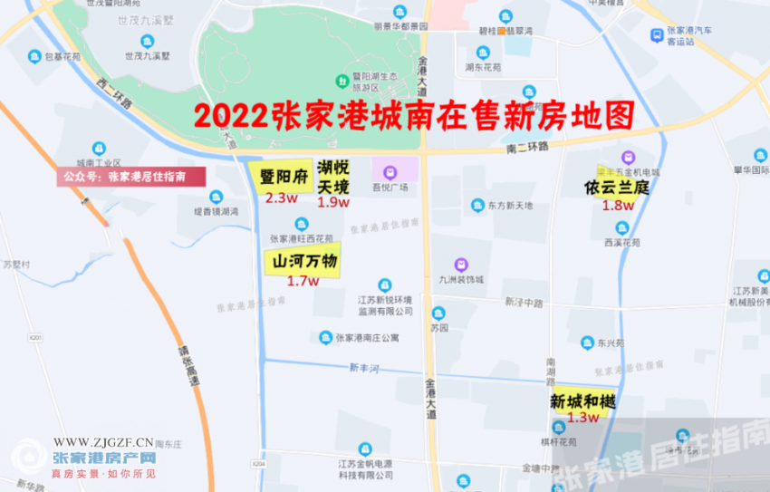 bd体育官网【居住指南】2022年张家港最新买房地图出炉！22个在售新房可选！（市区版）(图4)