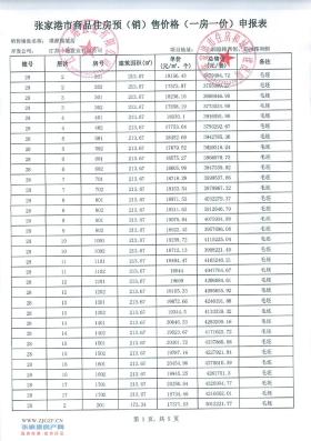 璟源揽境居28、29、30幢“一房一价”表